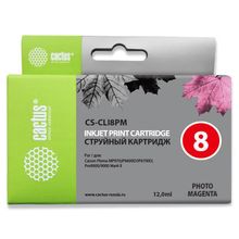 Картридж струйный Cactus CS-CLI8PM светло-пурпурный для Canon Pixma iP6600 iP6600d iP6700 iP6700d MP