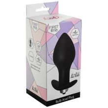 Lola toys Чёрная анальная вибропробка Bulb Anal Plug - 10 см. (черный)