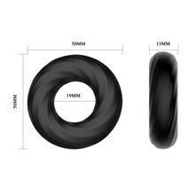Чёрное эластичное эрекционное кольцо Super Soft Черный