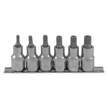 Набор головок торцевых  1 2"DR с вставками Spline M5-M12, 6 предмета, 912706, Ombra