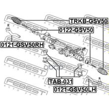Втулка Рулевой Рейки Toyota Camry Acv30 31 Mcv30 2002.03-2006.11 [Gr] Febest арт. TAB031