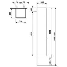 Шкаф-пенал Laufen Palace 4.0202.2.075.463.1 R