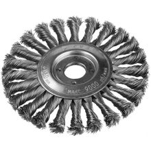 Щетка ЗУБР "ЭКСПЕРТ" дисковая для УШМ, плетеные пучки стальной проволоки 0,5мм, 150мм 22мм