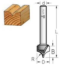 Фреза WPW RU05003 паз галочка радиус 4,8 D9,5 B7,5 хвостовик 6