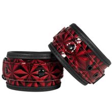 Красно-черные наручники Luxury Hand Cuffs (204204)