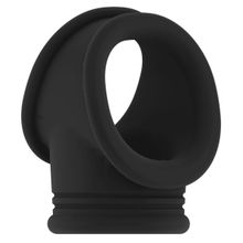 Черное эрекционное кольцо для пениса и мошонки No48 Cockring with Ball Strap (215984)