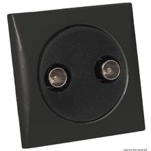 Osculati Double TV-socket, black, 14.490.11