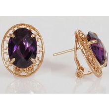 Серьги с аметистом "Греческие"