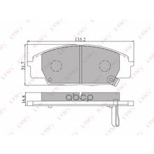Колодки Тормозные Дисковые LYNXauto арт. BD3408