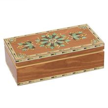 Шкатулка для Лото, инкрустированная соломкой 20х10х6