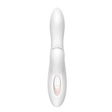 Satisfyer Вибромассажер с вакуумно-волновой клиторальной стимуляцией Satisfyer Pro G-Spot Rabbit - 22 см. (белый)