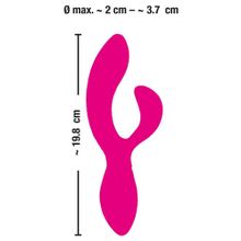 Orion Ярко-розовый вибратор-кролик Bendable Rabbit Vibrator - 19,8 см. (ярко-розовый)