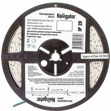 СД Лента светодиодная 71 764 NLS-3528СW120-9.6-IP20-12V R5 |  код. 71764 |  Navigator