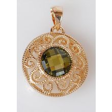 Кулон с перидотом "Восточное солнце"