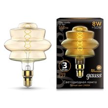 Gauss Лампа светодиодная Gauss LOFT Led Vintage Filament Flexible E27 8Вт 2400K 161802008 ID - 430017