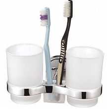 Два стакана для зубных щеток с держателем Frap F1908