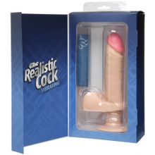 Вибромассажер-реалистик телесного цвета на присоске The Realistic Cock Vibrating 6” - 21,6 см. (490)