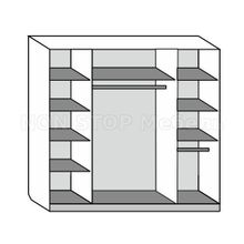 Шкаф-купе 4-х дверный с 2-мя зеркалами (ШКАФ-КУПЕ 4-х створчатый (платье бельё) ШК-4)