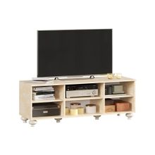 Алмаз. Любимый дом Александрия New Тумба под ТВ с 2 дверями (Кожа Ленто Рустика)