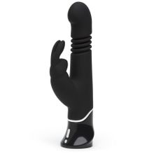 Fifty Shades of Grey Черный хай-тек вибратор Greedy Girl Thrusting Rabbit Vibrator - 22,8 см. (черный)