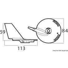 Osculati Zinc fin anode Suzuki DF60 140 with bores, 43.272.87