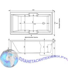 Панель фронтальная Aquanet Vega 190 черная