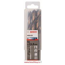 Bosch Набор 5 HSS-Co сверл 11,5 мм DIN 338 (2608585902 , 2.608.585.902)