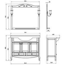 ASB-Woodline Мебель для ванной Флоренция 105 бук тироль, массив ясеня