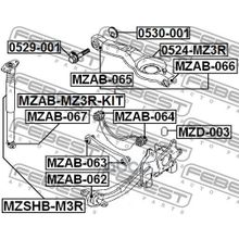 Болт С Эксцентриком | Зад Прав Лев | Mazda 3 Bk 2003-2008 Febest арт. 0529001