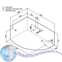 Акриловая ванна Aquanet Sarezo 160x100 L