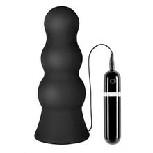 Dream Toys Чёрная анальная втулка большого размера с вибрацией MENZSTUFF VIBRATING BUTTCRASHER PAWN - 20 см.