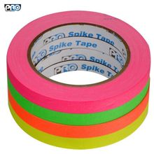 Скотч ProTapes флуоресцентный текстильный в наборе из 4 цветов gaffer tape для сцены и осветительного оборудования.  001UPCGS1220MFLUOR
