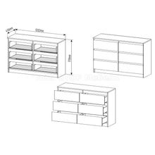 Комод широкий Мори 1200мм (6 ящиков)