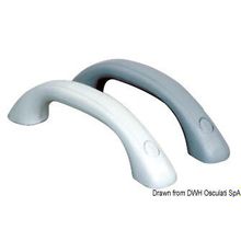 Osculati Soft PVC handle RAL 7035 250 mm, 41.914.02