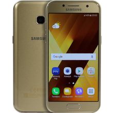 Смартфон Samsung Galaxy A3 (2017) SM-A320FZDDSER Gold (1.6GHz, 2GbRAM, 4.7"1280x720, 4G+BT+WiFi+GPS, 16Gb+microSD, 13Mpx, Andr)