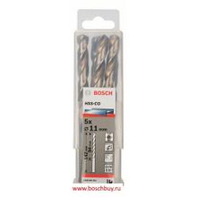 Bosch Набор 5 HSS-Co сверл 11 мм DIN 338 (2608585901 , 2.608.585.901)