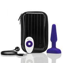 b-Vibe Фиолетовая анальная вибропробка с 3 источниками вибрации TRIO REMOTE CONTROL PLUG  PURPLE - 13,5 см.