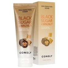 Скраб для лица с черным сахаром и экстрактом грецкого ореха Consly Black Sugar&Walnut Skin Perfection Scrub 120мл