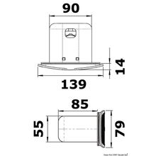 Osculati Sound built-in horn Oblong version, 21.103.00