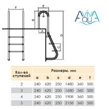 Лестница Aquaviva MUS-315 (3 ступ.) для облегченного спуска