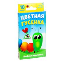 Развивающая игра «Цветная гусенка», 20 карточек