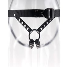 Pipedream Полый страпон на регулируемых ремнях Harness with Hollow Strap-On - 20,3 см. (черный)