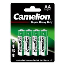 Батарейка AA CAMELION Super Heavy Duty R6P-BP4G, солевая, 4шт, блистер