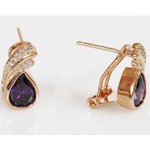 Серьги с аметистом "Крылья ангела"