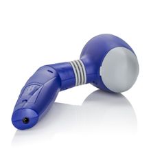 Синий вибромассажёр с 3 сменными насадками Infrared Rechargeable Massager Синий