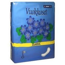 Ежедневные гигиенические прокладки Vuokkoset Classic, 30 шт