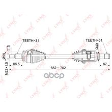 Привод В Сборе | Перед Лев| LYNXauto арт. CD1074