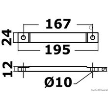 Osculati Zinc rod anode for Verado, 43.424.20