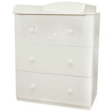 Островок уюта пеленальный Бантики со стразами белый