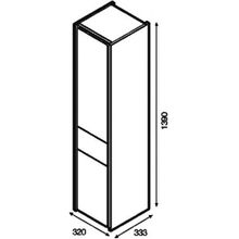 Шкаф-пенал Roca Ronda R, белый глянец антрацит, ZRU9302967